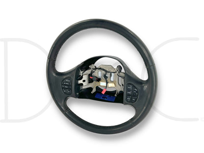 05-07 Ford F250 F350 Lariat Black Leather Steering Wheel W/ Cruise Audio HVAC
