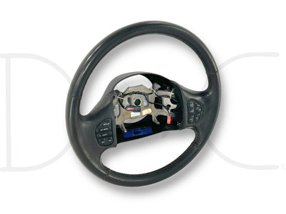05-07 Ford F250 F350 Lariat Black Leather Steering Wheel W/ Cruise Audio HVAC