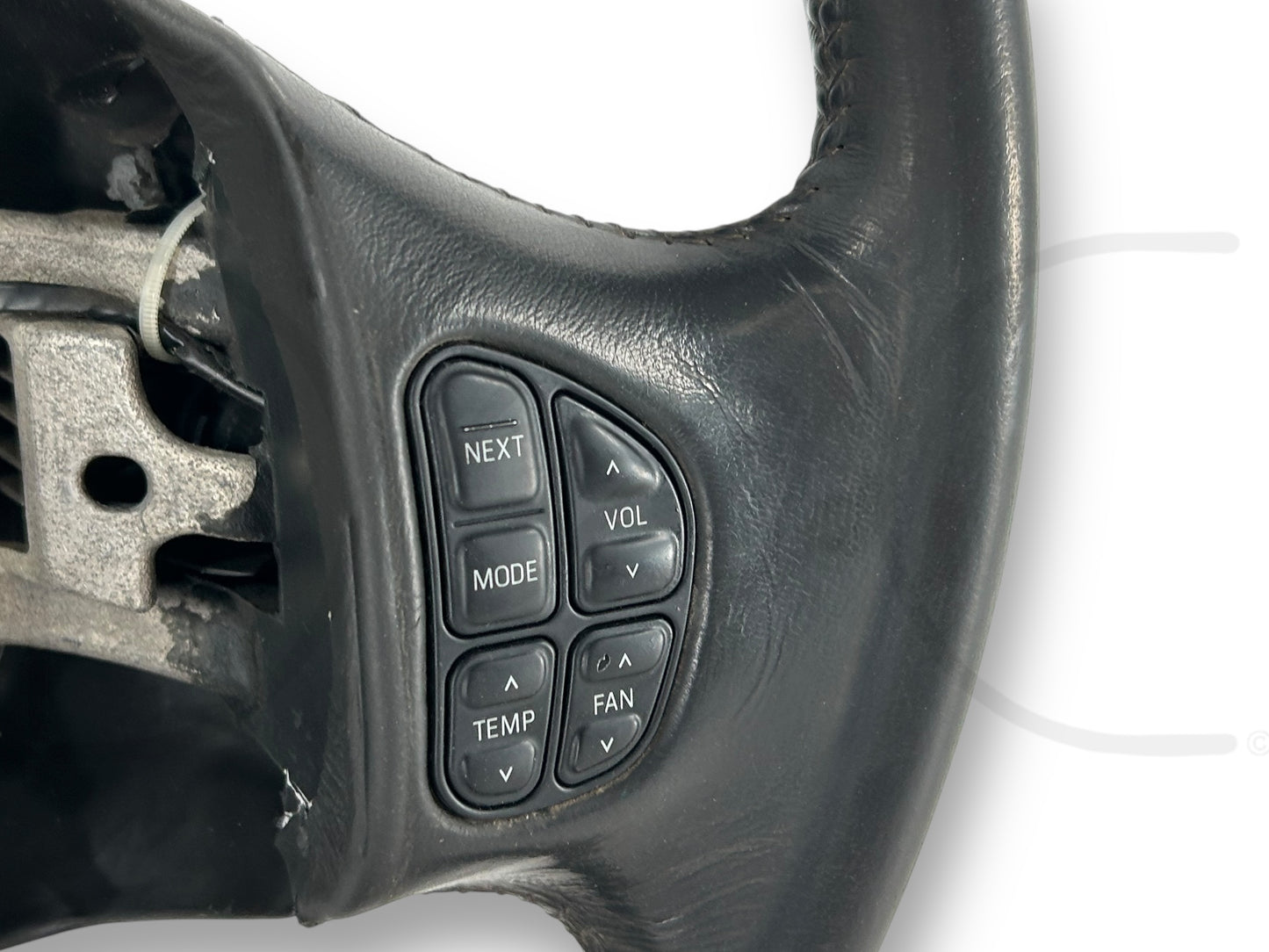 05-07 Ford F250 F350 Lariat Black Leather Steering Wheel W/ Cruise Audio HVAC