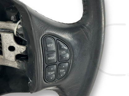 05-07 Ford F250 F350 Lariat Black Leather Steering Wheel W/ Cruise Audio HVAC