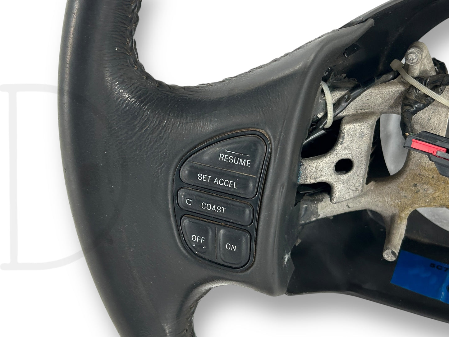 05-07 Ford F250 F350 Lariat Black Leather Steering Wheel W/ Cruise Audio HVAC