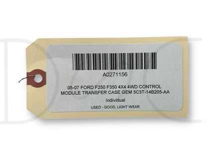05-07 Ford F250 F350 4X4 4WD Control Module Transfer Case GEM 5C3T-14B205-Aa