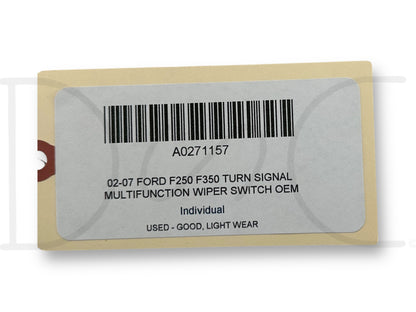 02-07 Ford F250 F350 Turn Signal Multifunction Wiper Switch OEM