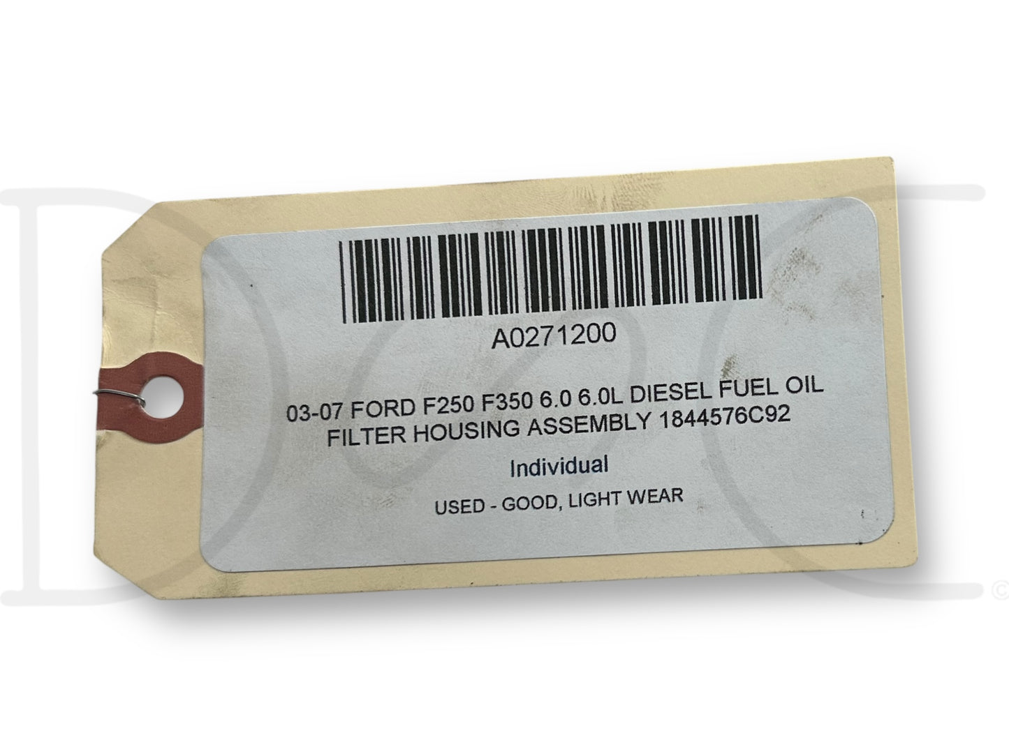 03-07 Ford F250 F350 6.0 6.0L Diesel Fuel Oil Filter Housing Assembly 1844576C92