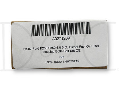 03-07 Ford F250 F350 6.0 6.0L Diesel Fuel Oil Filter Housing Bolts Bolt Set OE