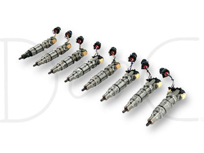 03-07 Ford F250 F350 6.0 6.0L Diesel Fuel Injector Set (8) Injectors *Cores*
