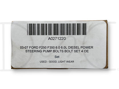 03-07 Ford F250 F350 6.0 6.0L Diesel Power Steering Pump Bolts Bolt Set 4 OE