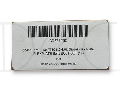 03-07 Ford F250 F350 6.0 6.0L Diesel Flex Plate Flexplate Bolts Bolt Set (10)