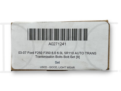 03-07 Ford F250 F350 6.0 6.0L 5R110 Auto Trans Transmission Bolts Bolt Set [9]