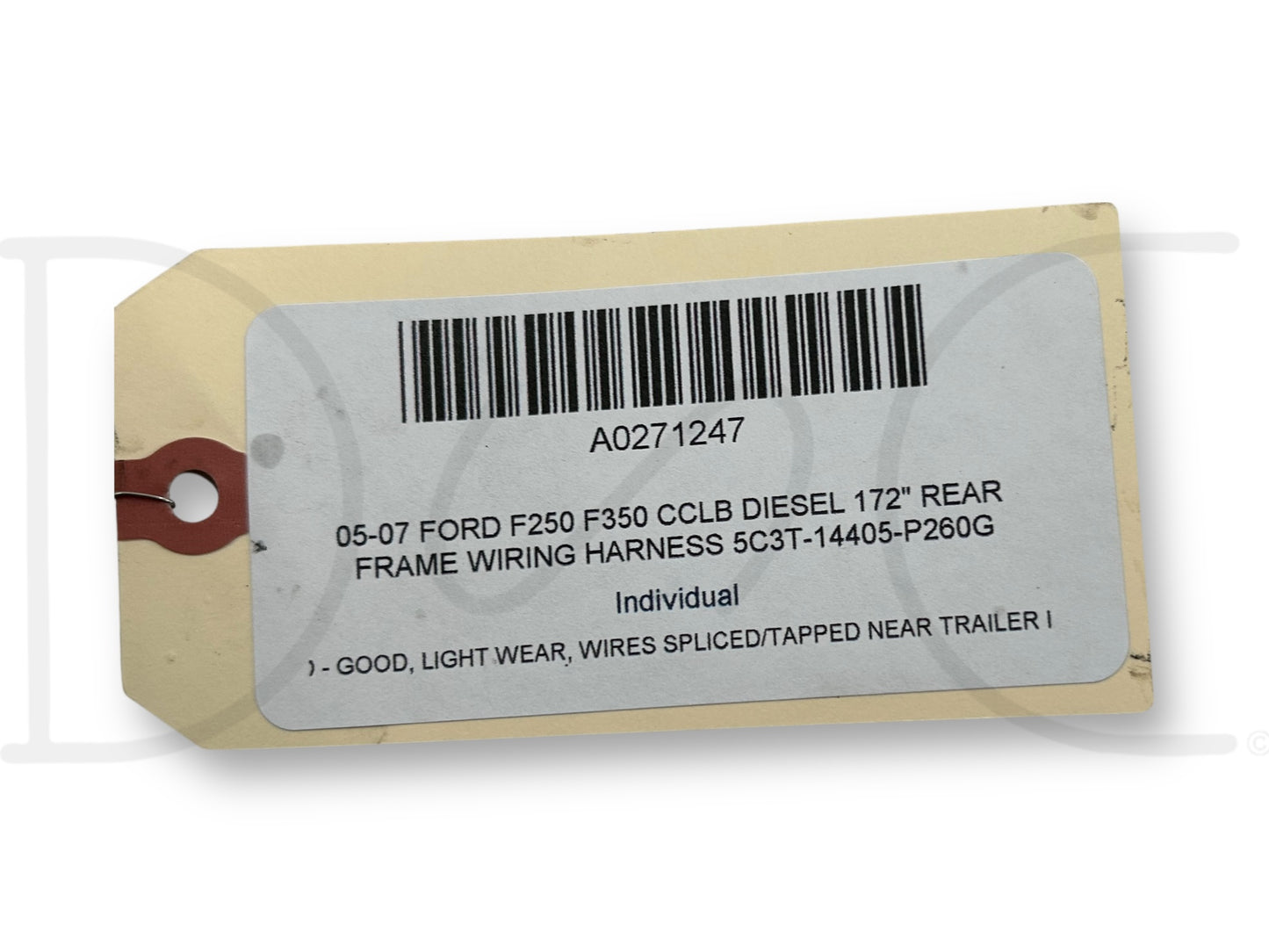 05-07 Ford F250 F350 CCLB Diesel 172" Rear Frame Wiring Harness 5C3T-14405-P260G
