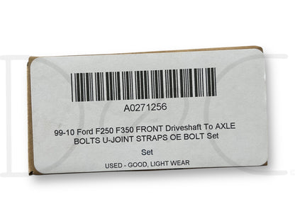 99-10 Ford F250 F350 Front Driveshaft To Axle Bolts U-Joint Straps OE Bolt Set