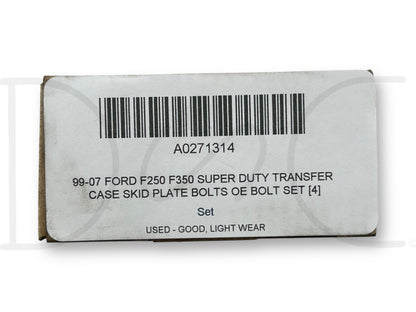 99-07 Ford F250 F350 Super Duty Transfer Case Skid Plate Bolts OE Bolt Set [4]