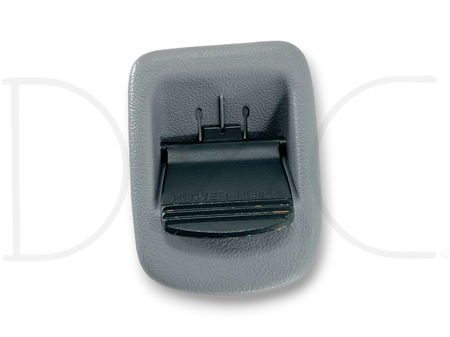 92-97 Ford F250 F350 Truck Dash Power Point 12V Outlet Trim Bezel Opal Gray OEM