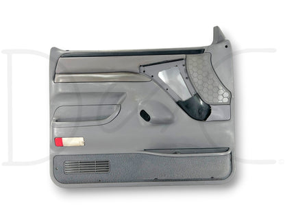 94-97 Ford F250 F350 LH Left Driver Front Door Panel Power Opal Gray OE *Blem*