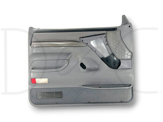 94-97 Ford F250 F350 LH Left Driver Front Door Panel Power Opal Gray OE *Blem*