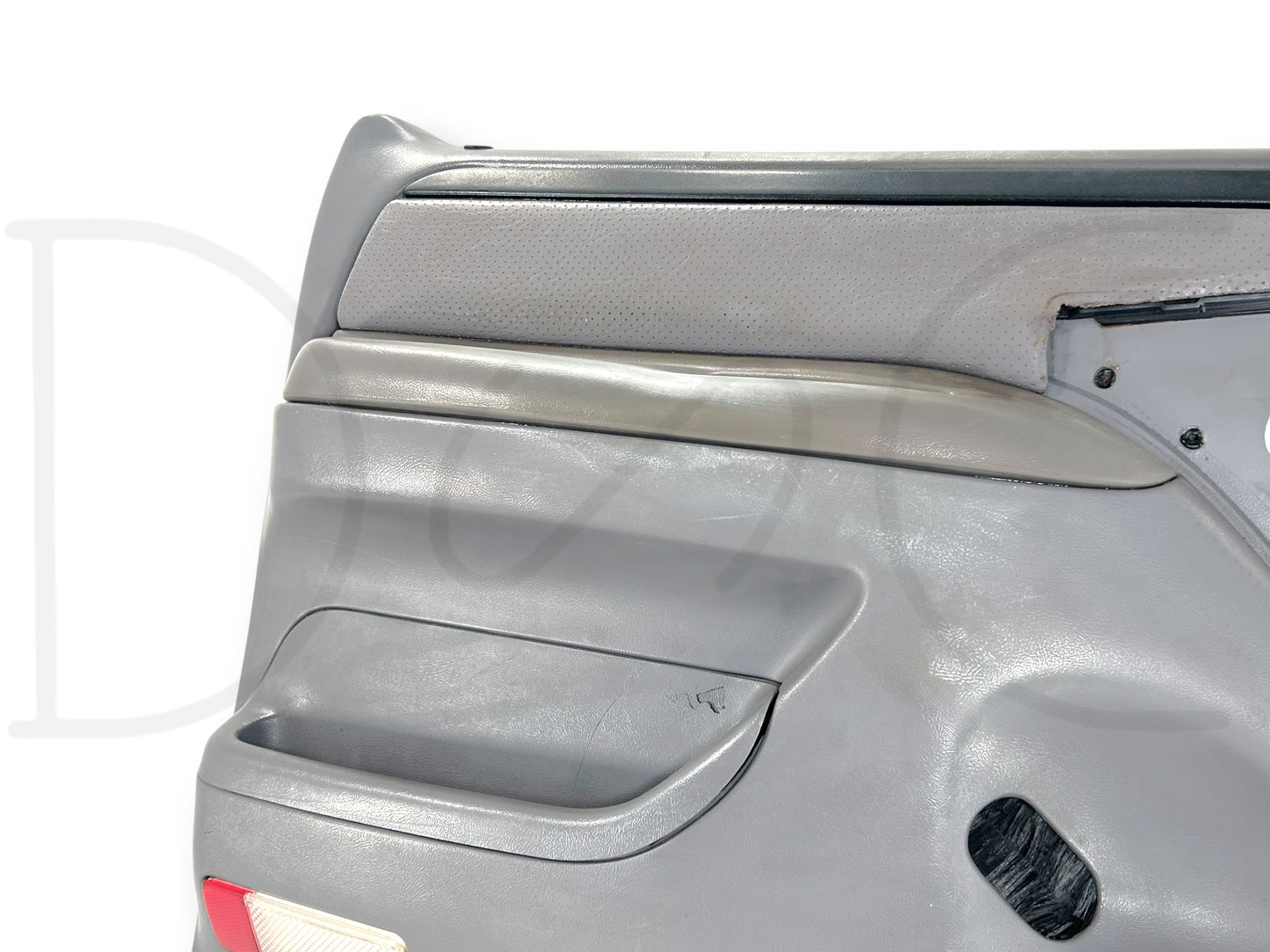 94-97 Ford F250 F350 LH Left Driver Front Door Panel Power Opal Gray OE *Blem*