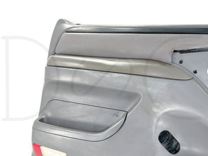 94-97 Ford F250 F350 LH Left Driver Front Door Panel Power Opal Gray OE *Blem*