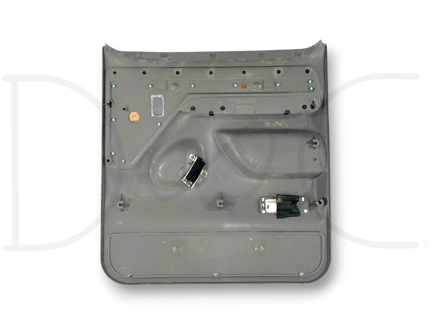 94-97 Ford F250 F350 LH Left Driver Rear Door Panel Power Opal Gray OE *Blem*