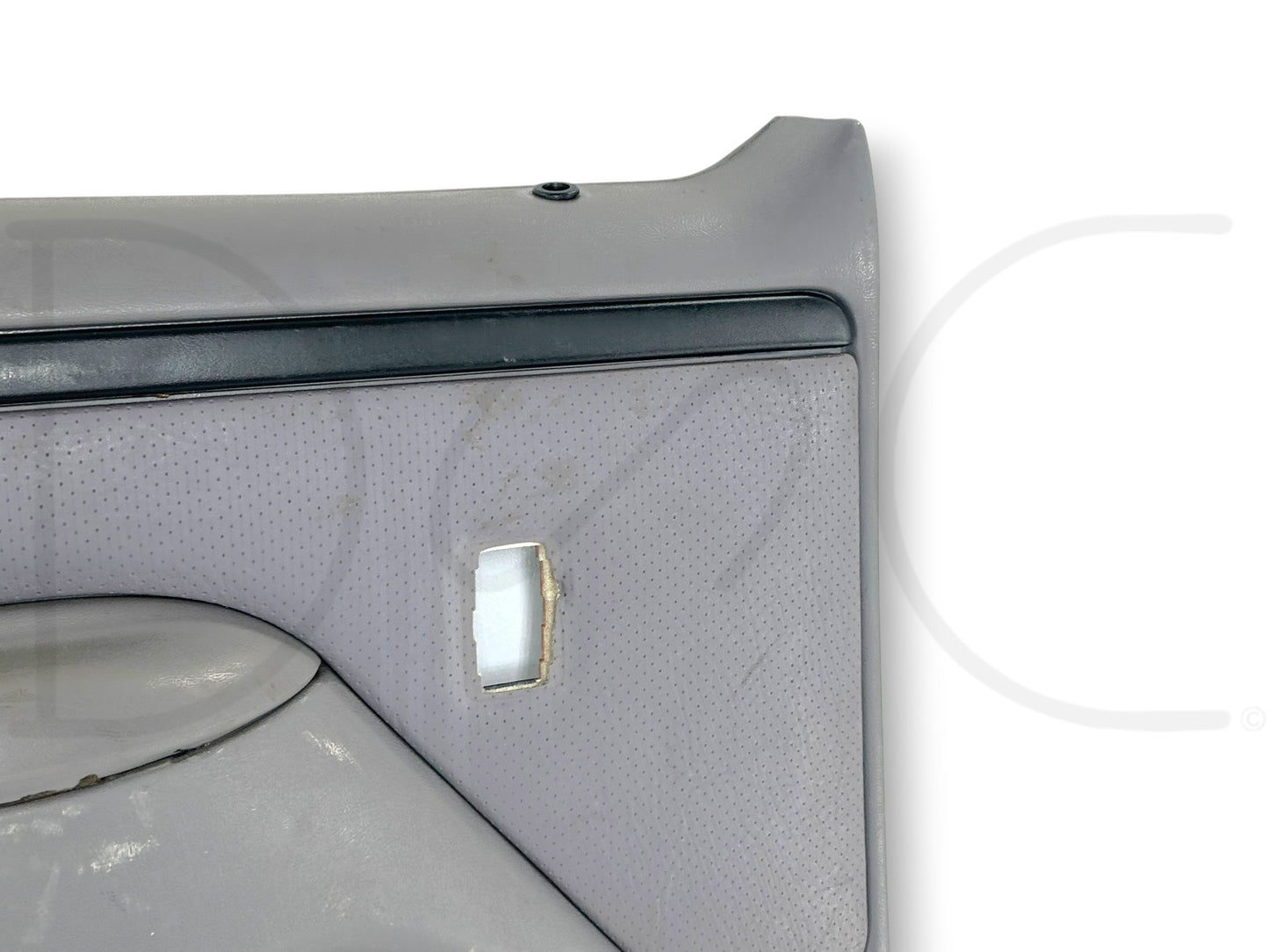 94-97 Ford F250 F350 LH Left Driver Rear Door Panel Power Opal Gray OE *Blem*