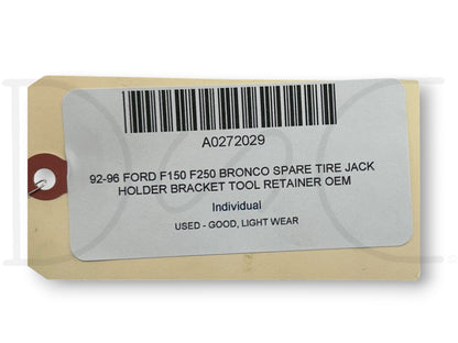 92-96 Ford F150 F250 Bronco Spare Tire Jack Holder Bracket Tool Retainer OEM