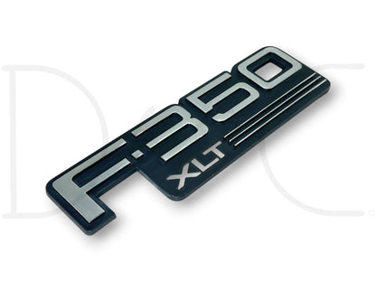 92-97 Ford F350 F-350 XLT Truck Fender Badge Emblem Plate OEM