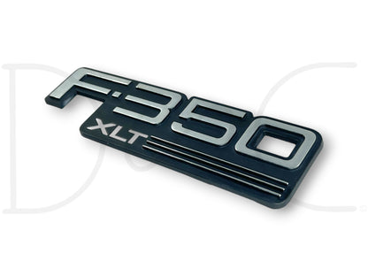 92-97 Ford F350 F-350 XLT Truck Fender Badge Emblem Plate OEM