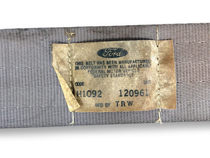 87-97 Ford F250 F350 Bench Seat Center Lap Belt Seatbelt Opal Gray OE