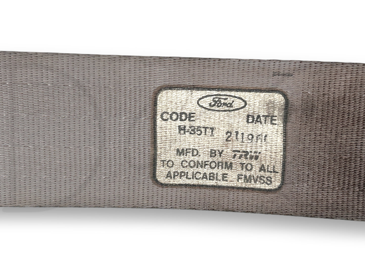 92-97 Ford F250 F350 Crew Cab LH Left Driver Rear Seat Belt Seatbelt Gray OE