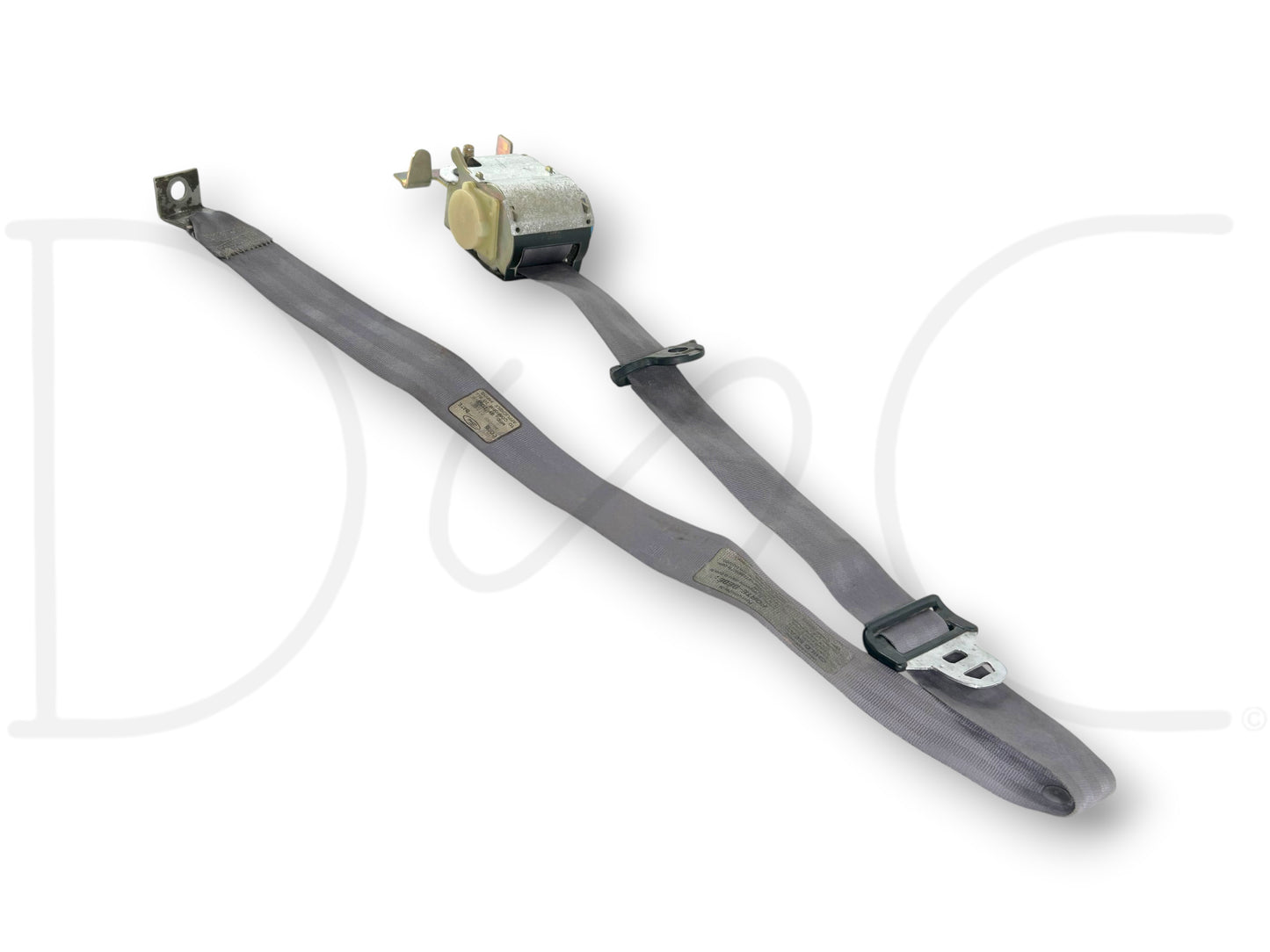 92-97 Ford F250 F350 Crew Cab RH Right Passenger Rear Seat Belt Seatbelt Gray