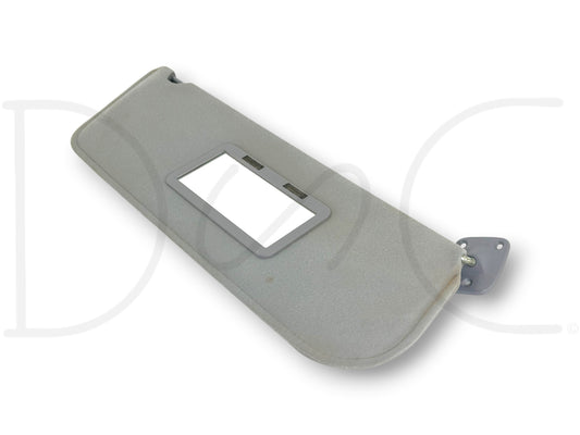 87-97 Ford F250 F350 RH Right Passenger Sun Visor W/ Mirror Opal Gray OEM *Blem*