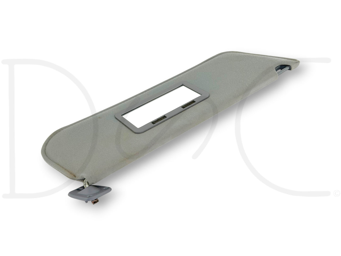 87-97 Ford F250 F350 RH Right Passenger Sun Visor W/ Mirror Opal Gray OEM *Blem*