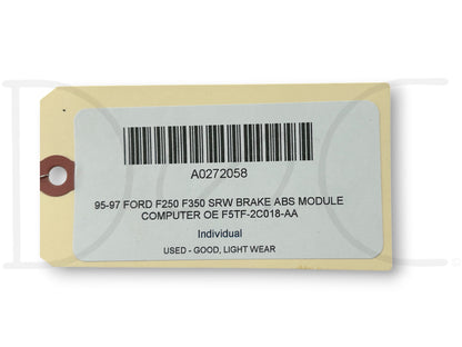 95-97 Ford F250 F350 SRW Brake ABS Module Computer OE F5Tf-2C018-Aa