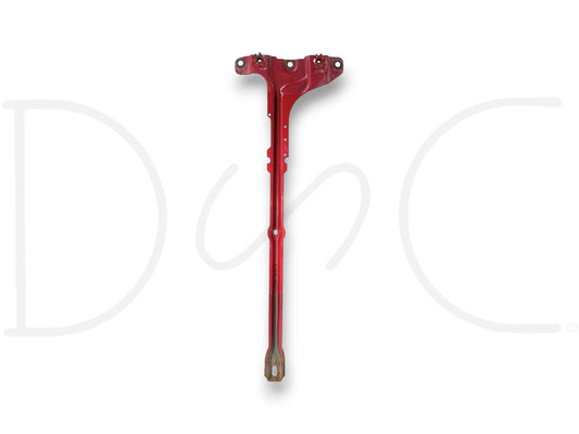 94-97 Ford F250 F350 Truck Center Radiator Core Support Vertical Brace OE in used good condition with light wear, red color, suitable for 1994-1997 F-250 and F-350 trucks.
