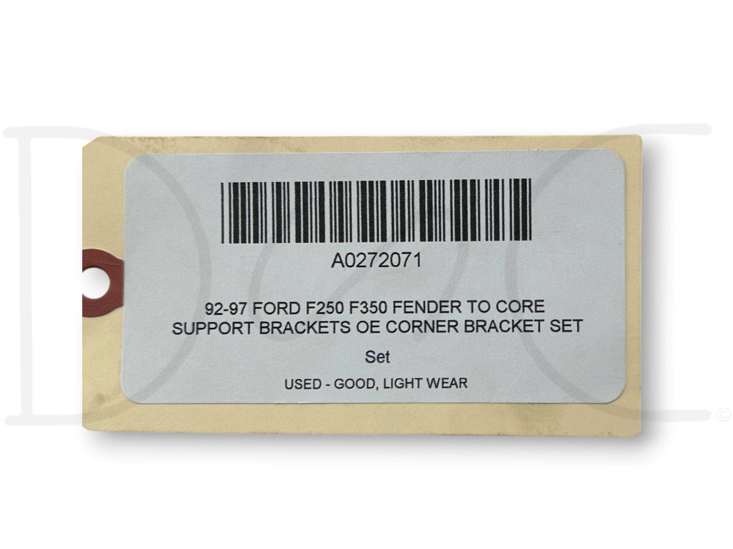 92-97 Ford F250 F350 Fender To Core Support Brackets OE Corner Bracket Set
