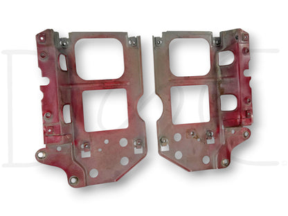 92-97 Ford F250 F350 Headlight Bracket Header Core Support Pair Set RH LH OEM