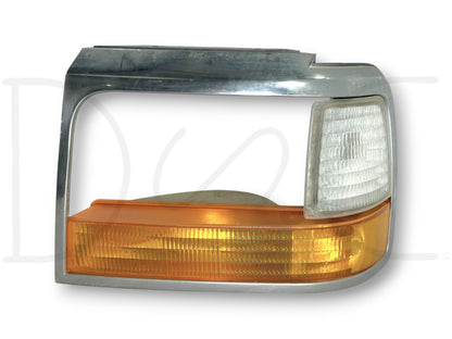 92-97 Ford F250 F350 LH Left Driver Parking Light Headlight Bezel Trim Surround