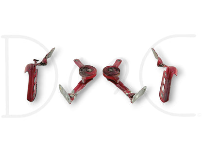 80-96 Ford F250 F350 Truck Hood Hinge And Spring Set Red Hood Hinges Springs