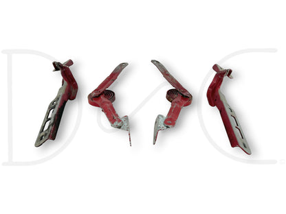 80-96 Ford F250 F350 Truck Hood Hinge And Spring Set Red Hood Hinges Springs