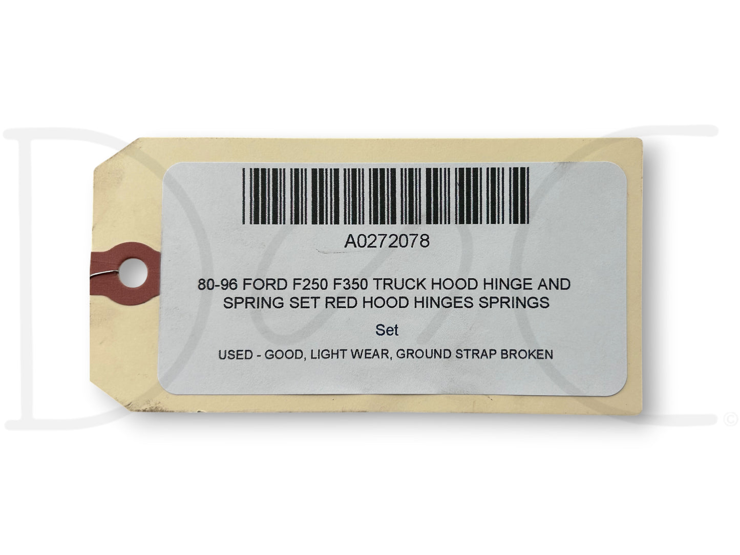 80-96 Ford F250 F350 Truck Hood Hinge And Spring Set Red Hood Hinges Springs