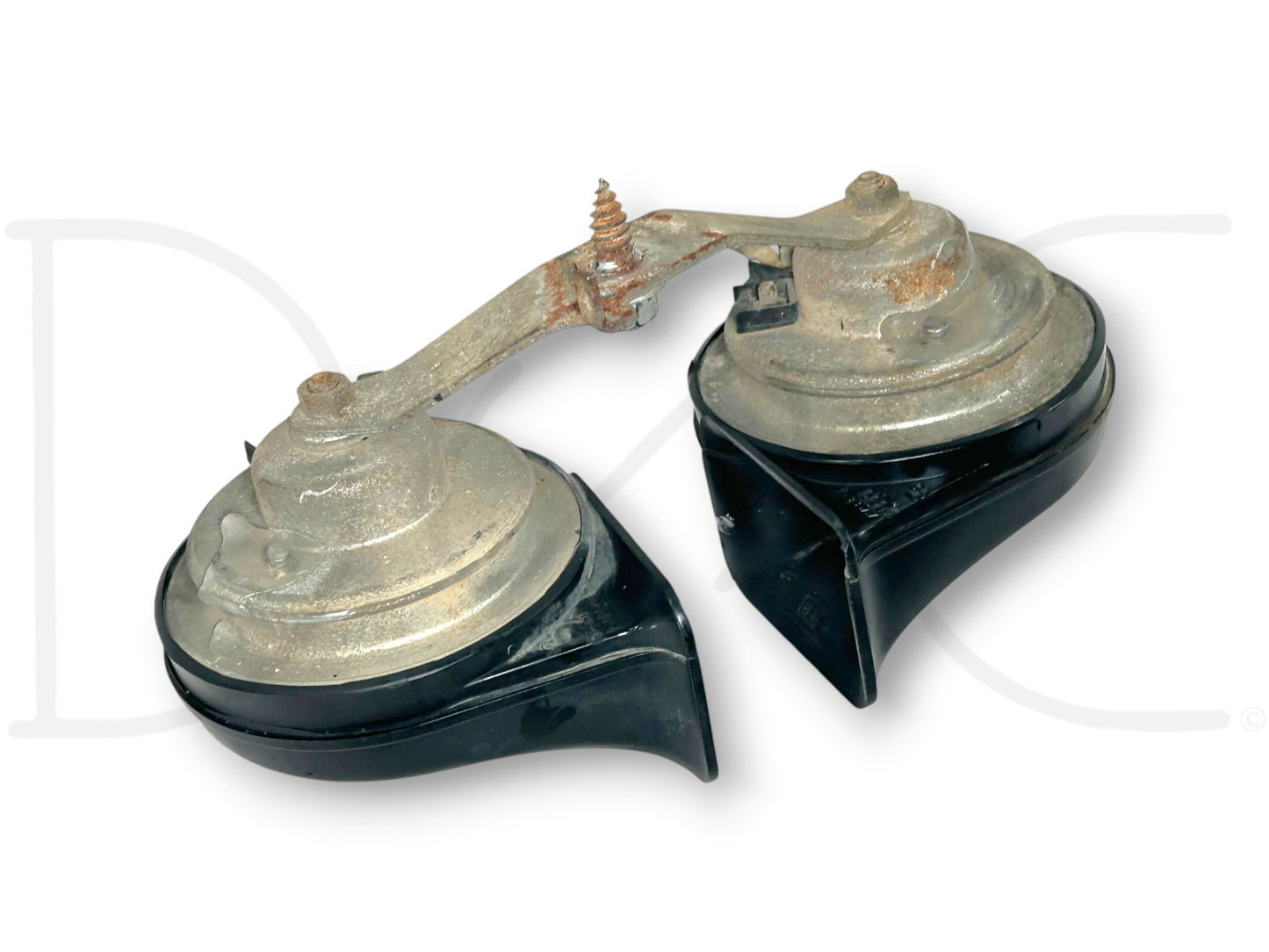 92-97 Ford F250 F350 Horn Set Hi Low Dual Tone Horns OEM