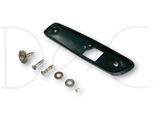 92-97 Ford F250 F350 RH Right Door Mirror Hardware Bolt Set Isolator Gasket with bolts and washers, used condition with light wear, compatible with Ford Super Duty trucks 1992-1997.