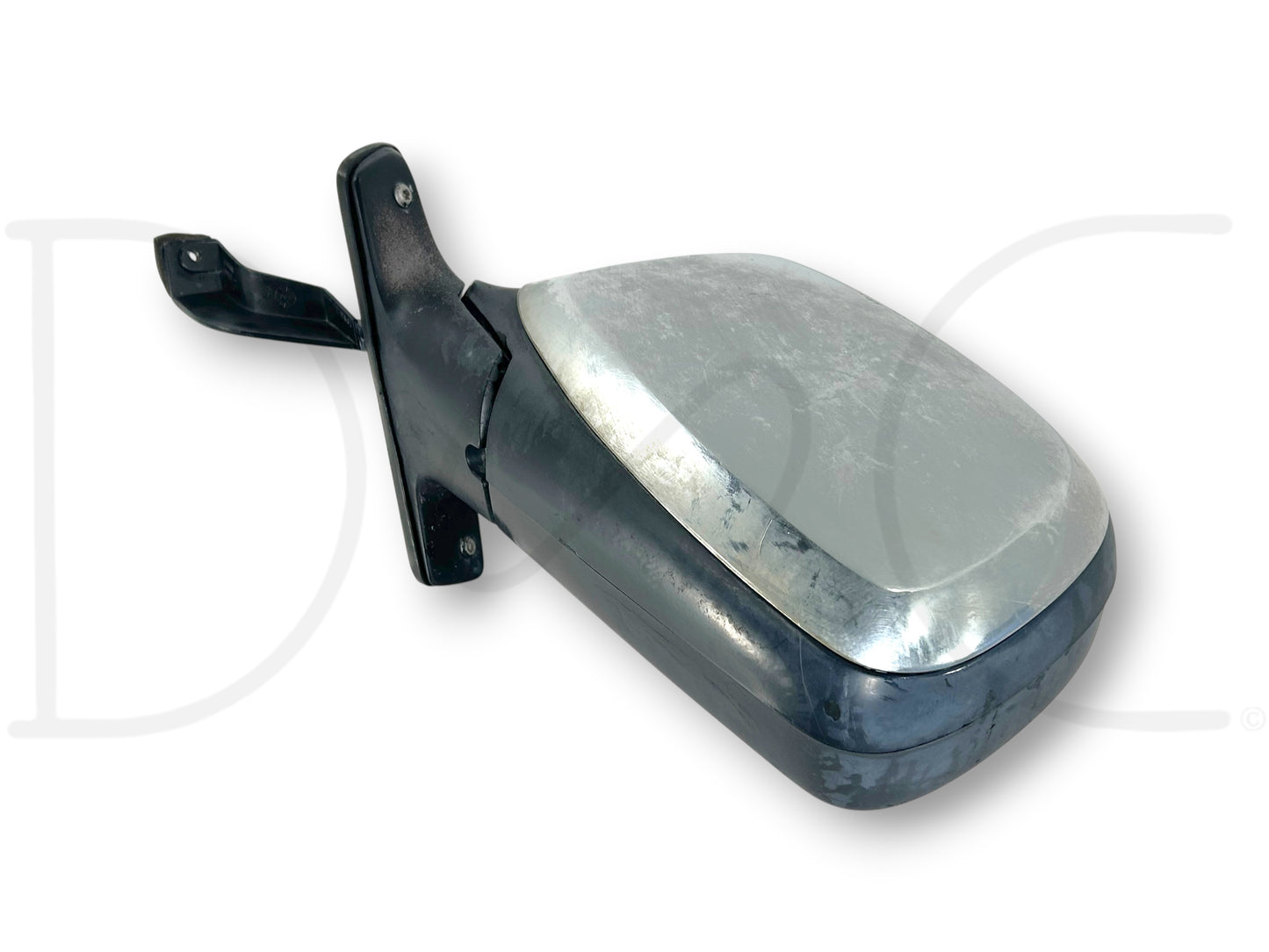 92-97 Ford F250 F350 LH Left Driver Side Door Mirror Manual Chrome OEM