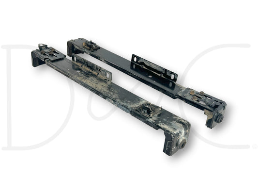 95-97 Ford F250 F350 7.3 Diesel Radiator Mount Bracket Pair OE Brackets used with light wear, removed from 1996 Ford F-350 7.3L Diesel for Super Duty trucks.