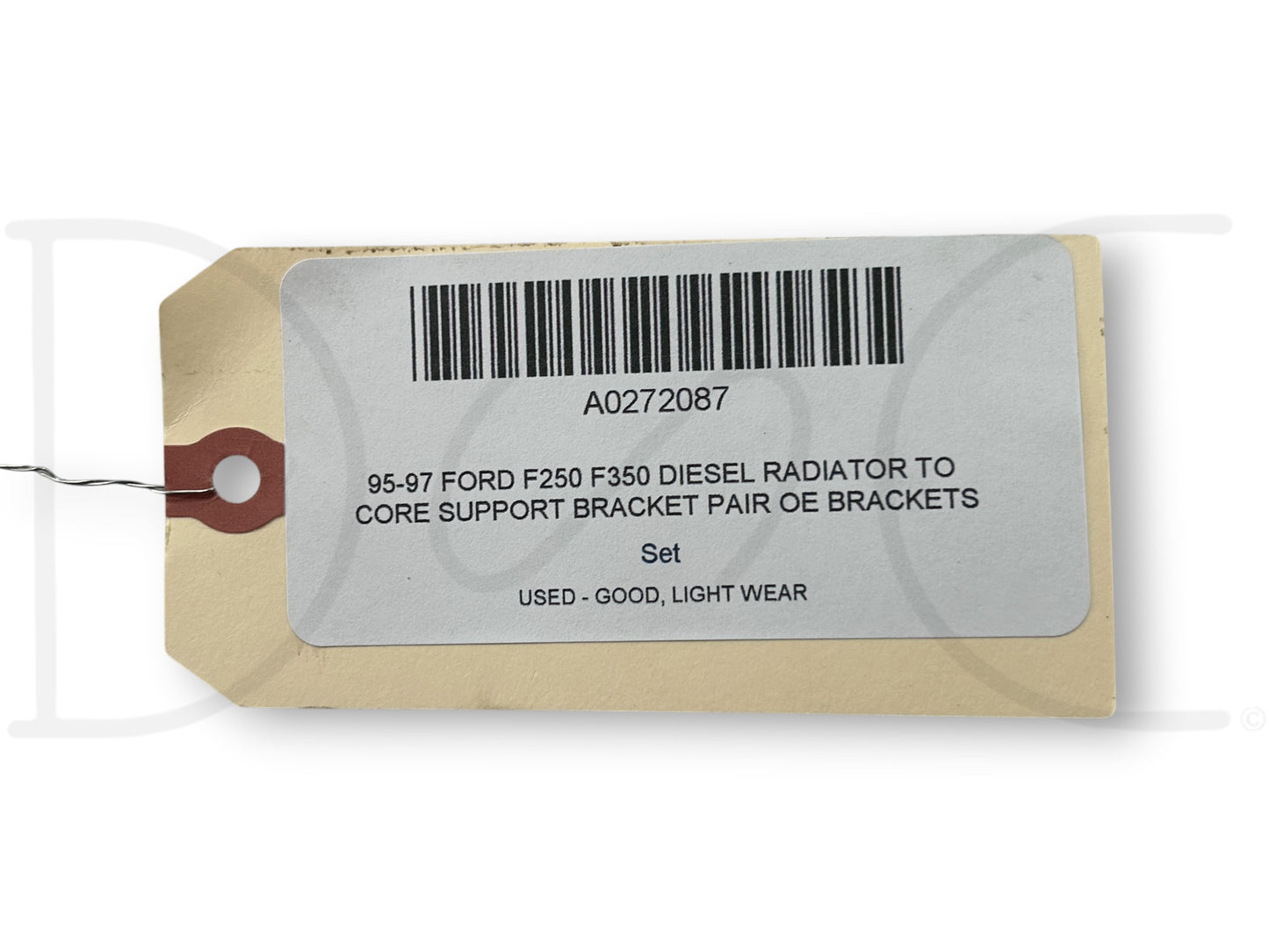 95-97 Ford F250 F350 Diesel Radiator To Core Support Bracket Pair OE Brackets