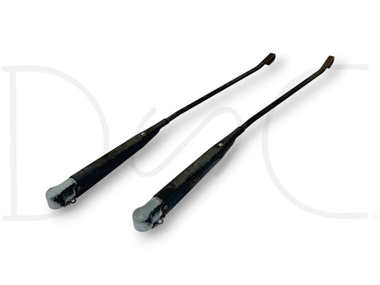 87-97 Ford F250 F350 Windshield Wiper Arm Set Pair RH Right LH Left OEM Arms used with light wear and fading, compatible with Ford F-250 and F-350 trucks from 1987-1997.