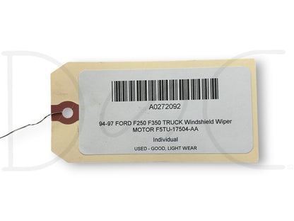 94-97 Ford F250 F350 Truck Windshield Wiper Motor F5Tu-17504-Aa