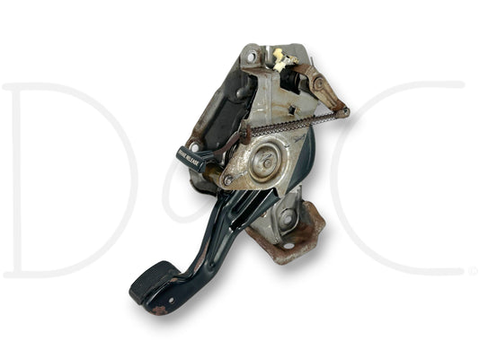 92-96 Ford F250 97 F350 Emergency Parking E Brake Pedal OEM used with light wear on pedal pad, compatible with 1992-1997 Ford F-250 and F-350 trucks.