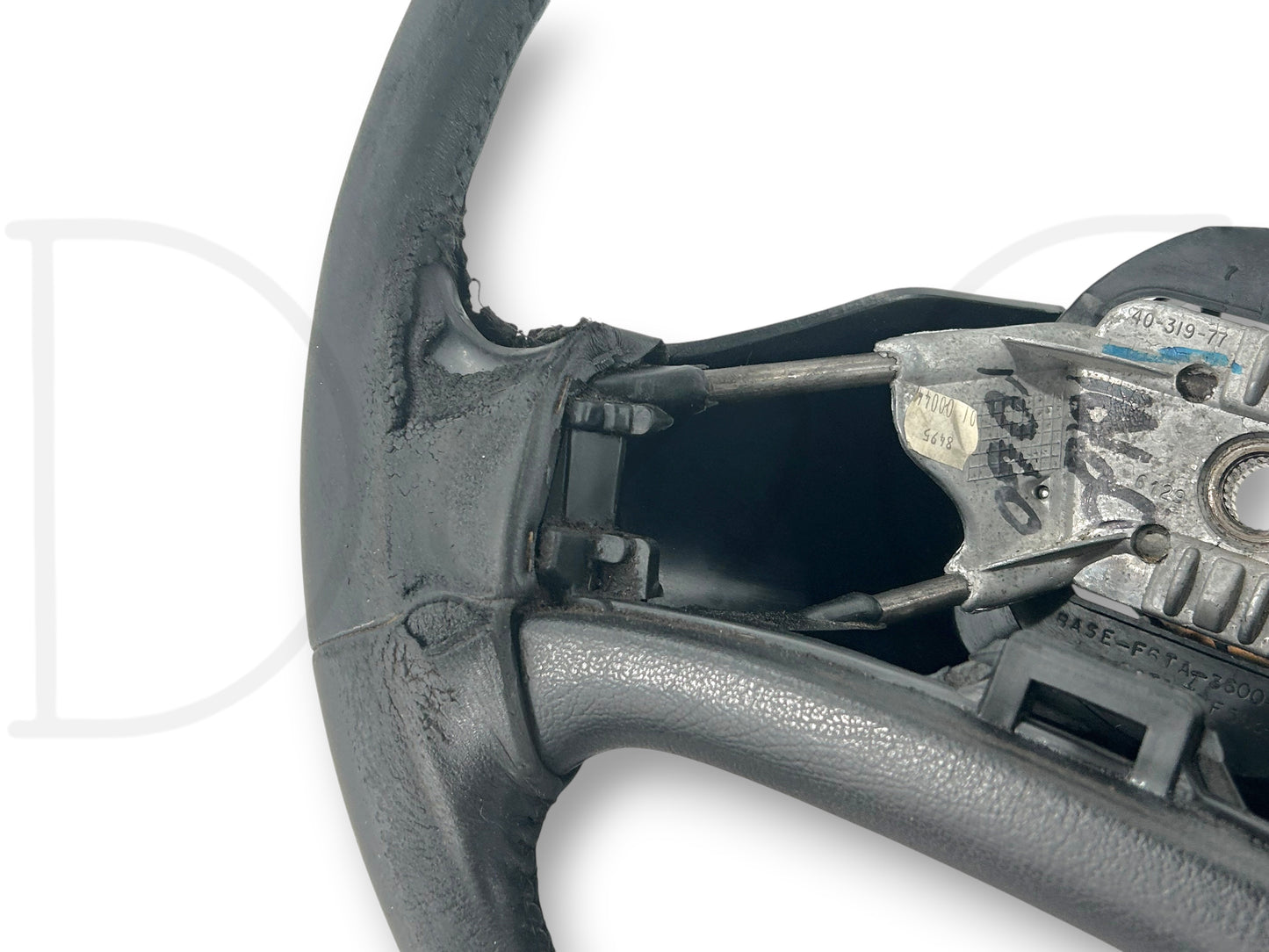 92-97 Ford F250 F350 Steering Wheel OE Black Leather *Blem*