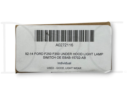92-14 Ford F250 F350 Under Hood Light Lamp Switch OE E8AB-15702-AB