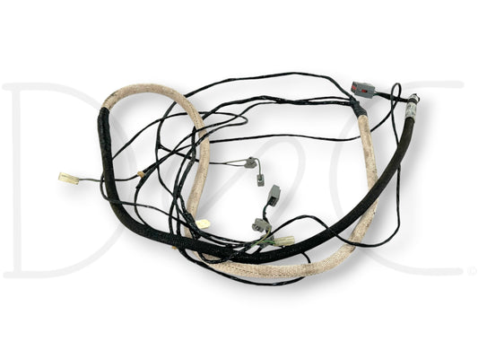 96-97 Ford F250 F350 XLT Crew Cab Interior Ceiling Harness F6Ts-14334-P260H Aa showing used wiring with light wear and a broken clip on one dome light plug for Super Duty trucks.